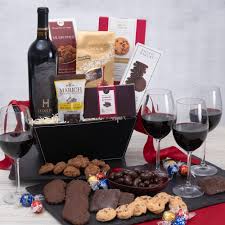red wine dark chocolate gift basket