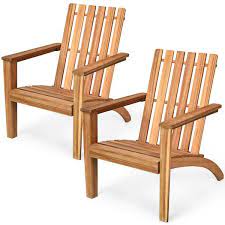 Gymax Wooden Outdoor Adirondack Chair