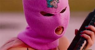 Ski mask features the embroidered heartbreak logo at the top near the forehead & embroidered sniper gang logo on. Via Giphy Ski Mask Dark Purple Aesthetic Purple Aesthetic