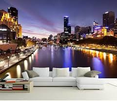 Custom Melbourne Skyline Wallpaper