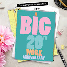 As a business owner, you're bound to make mistakes. 20 Years At Work Milestone Anniversary Large Card