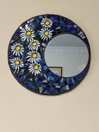 Stained Glass Daisy Mirror Mosaic