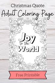 The adult coloring craze isn't just a passing fad. Joy To The World Adult Coloring Page The Keele Deal