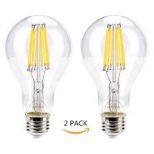 Us 21 85 2pcs A21 Led Filament Bulbs 100w Equivalent 120v Edison Style 5000k Daylight 11w Dimmable 1500 Lumens Light Bulb E26 Screw Base In Led