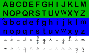 lettres de l'alphabet à imprimer (capitale, script et cursive) - blog de  Marc CHAZELLE Photographe