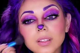 purple makeup look for halloween