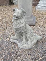 Collie Puppy Dog Statue Large Garden