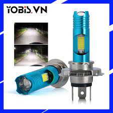 Bóng đèn pha LED xe máy - ánh sáng trắng + RGB có thể điều chỉnh độ sáng -  H4 P15D BA20D 8W COB DC12v - YobisVN - Thiết bị, phụ kiện Ôtô Chính hãng