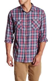 Weatherproof Vintage Burnout Flannel Plaid Long Sleeve Shirt Nordstrom Rack