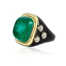 Sugar Loaf Muzo Emerald Colombia Ring