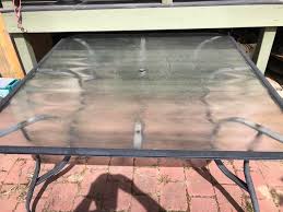 Glass Top Patio Table Outdoor Dining