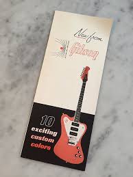 1960s Gibson Firebird Custom Color Chart Rare Vintage Collector Case Candy