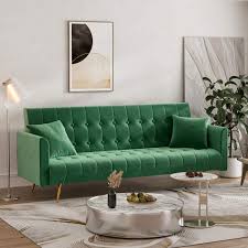 velvet futon sofa bed modern