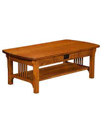 craftsman open coffee table amish
