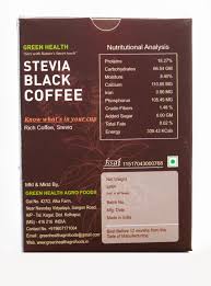 green health powder stevia black coffee