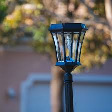 Victorian Single Solar Lamp Post With