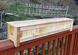If you use wood material, like cedar, the cost to build each planter may amount to around $30. 16 Railing Planters Ideas Railing Planters Planters Deck Planters