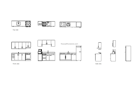 kitchenette free cad floor plans