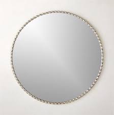 Carrick Round Twisted Nickel Wall Mirror