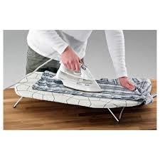 The polder ironing board is safe to store, as its legs lock neatly into place after use. Jall Tabletop Ironing Board Ikea
