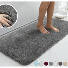 Solid Design Bathroom Rug Carpet Mat