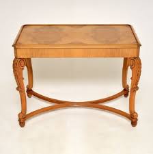 Burr Walnut Console Side Table From