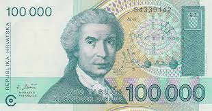 Leftover Currency Value Of 100 000 Republika Hrvatska Banknote