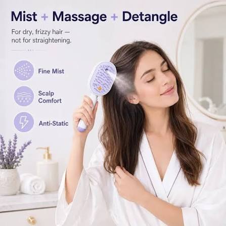How Can A Electric Spray Retractable Air Cushion Comb Work | TikTok