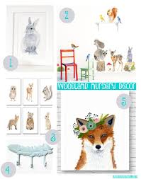 Cute wood animal all over textile print with matching duvet cover, blankets, pillow covers, and neon fox lamp. Home Decor Woodland Nursery Themed Ideas You Ll Love