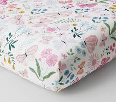 Wildflower Erfly Crib Fitted Sheet