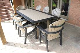 It keeps plastic out of landfills and reduces the demand for tropical rainforest woods like teak, eucalyptus, and redwood, which are often used in outdoor wood furniture. Patio Furniture Outdoor Dining Sets American Recycled Plastic Quality Outdoor Furniture Site Amenities