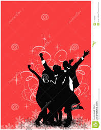 Office Christmas Party Background Stock Illustration