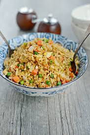 easy vegetable fried brown rice with