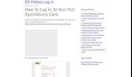 The card has interesting features, such as credit cards. Xpectations Account Login Page Login
