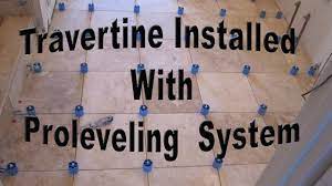 how to install travertine tile with