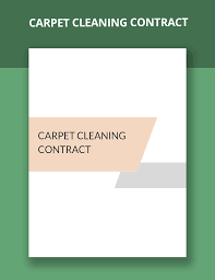 carpet cleaning contract template in