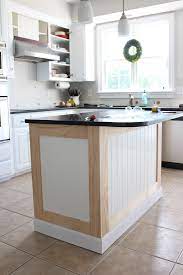 kitchen island makeover with beadboard
