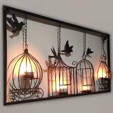 Art Metal Wall Hanging Candle Holder