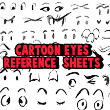 drawing cartoon ilrated eyes