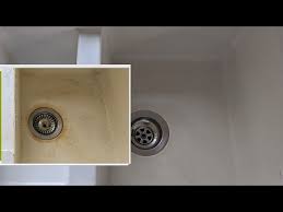 white granite composite sink stain
