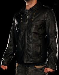 Affliction Mens Keeper Design Leather Jacket In Black