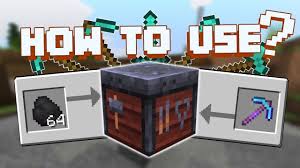 How To Use The Smithing Table Infinite Diamond Minecraft Village And Pillage Bedrock Edition