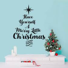 Us 4 82 30 Off Christmas Quote Vinyl Wall Decal Christmas Tree Decal Wall Stickers Home Decoration Holiday Wall Art Merry Christmas Ay1801 In Wall