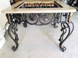 Marble Iron Leg Coffee Tables With
