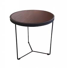 C92 2 Brown Wood Round 50cm Coffee Table