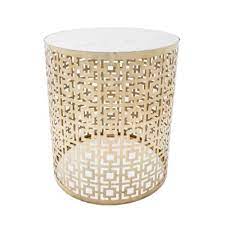 Marble Side Table With Gold Base