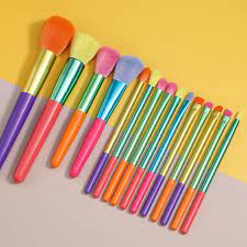 15 pack colourful makeup brush set travel professional makeup powder eye shadow makeup sets