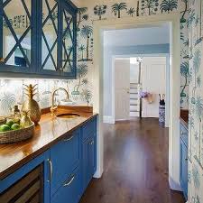 kitchens blue pineapple wallpaper