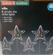 acrylic christmas star stake lights set