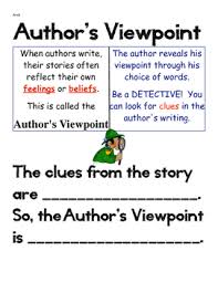 Authors Viewpoint Anchor Chart Authors Viewpoint Authors